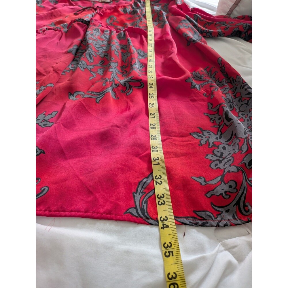 Whimsigoth Blouse in Vibrant Pink, Rose Red, Black and Gray - Picture 11 of 13